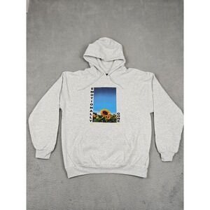 Civil Regime Hoodie Mens Large Gray Emotionally Gone Sunflower Graphic Pullover